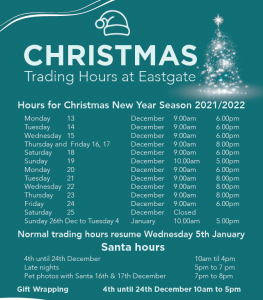 Christmas New Year Hours