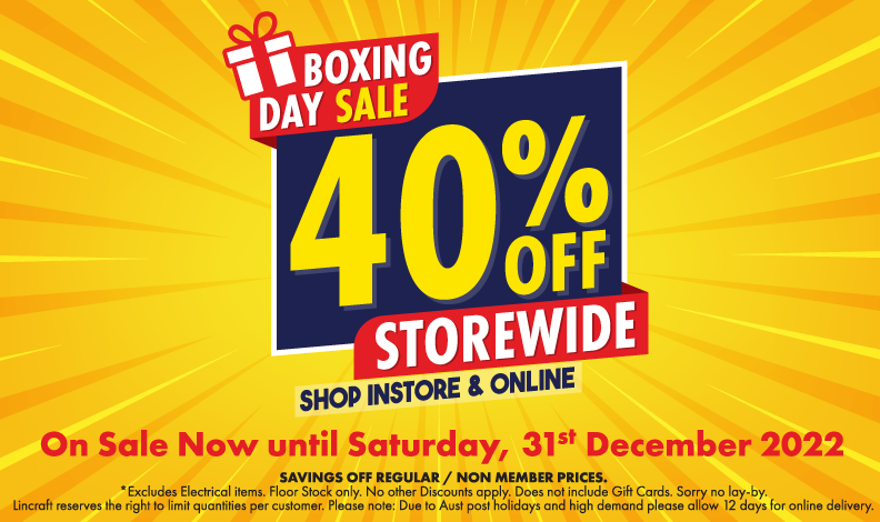 LINCRAFT Boxing Day Sale!