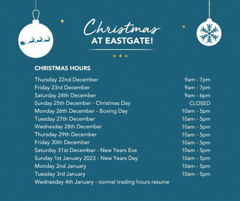 Eastgate Christmas Hours « Eastgate Mall Shop Easy Christchurch