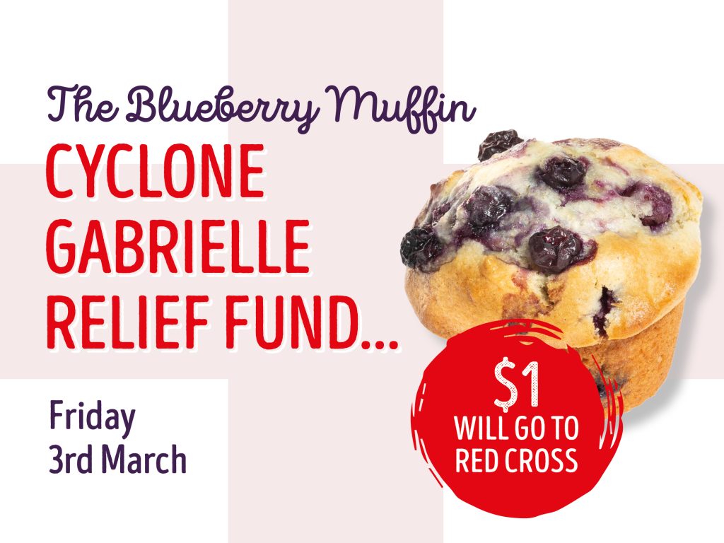 Cyclone Gabrielle Relief Muffin « Eastgate Mall Shop Easy Christchurch