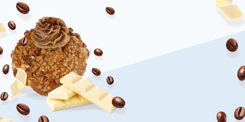 The Espresso & White Choc Muffin is back at Muffin Break!
