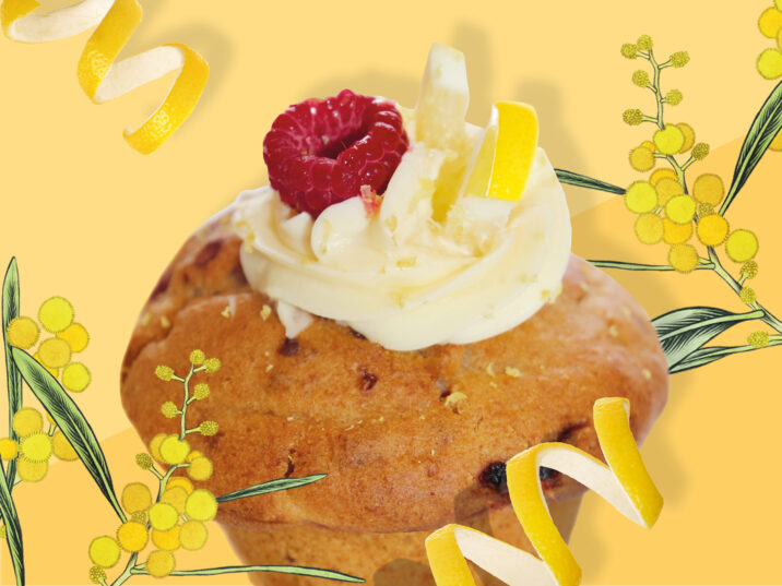 Muffin Break’s muffin of the month = Lemon & Raspberry muffin