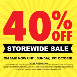 Lincraft 40% off Storewide SALE on now!
